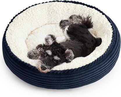 Love's cabin Round Donut Cat and Dog Cushion Bed, 25in Pet Bed by Lovescabin