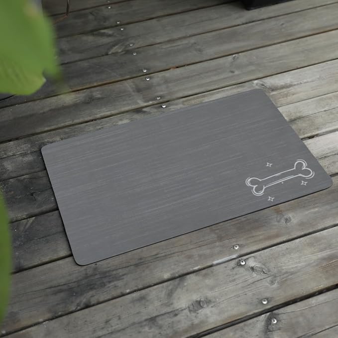 Le courant Dog Cat Feeding Mat, Water Absorbent, Non Slip Placemat by Unknown