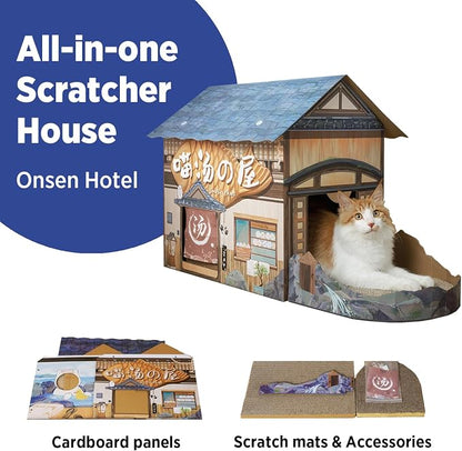 SMILE PAWS Cat Beds for Indoor Cats, Cardboard Cat House - Image 2