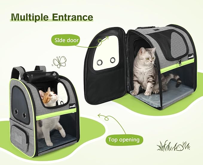 Pecute Pet Carrier Backpack, Large Cat Carrier Backpack Hold Up to 22 Lbs - Image 5