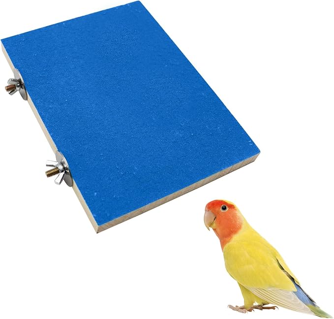 Dnoifne 7.9×5.9 Inches Large Bird Perch Stand Platform, Natural Wooden Bird by Dnoifne