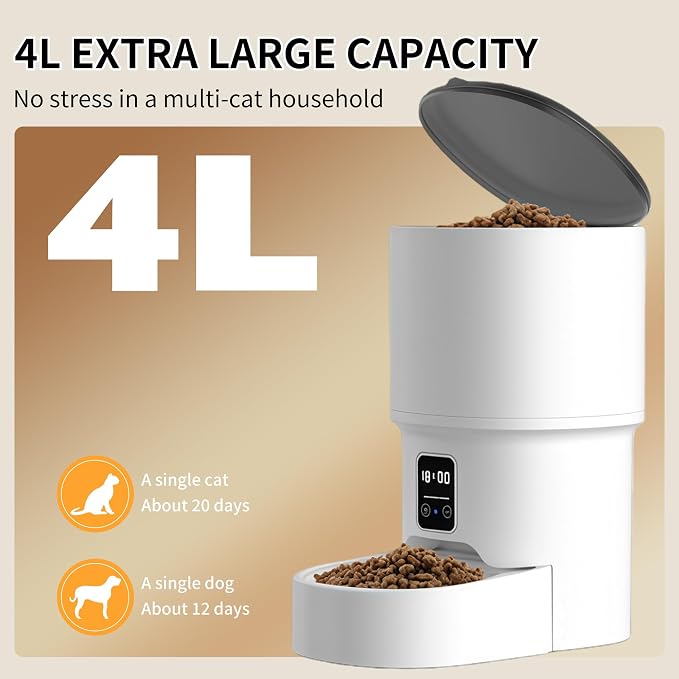 RPZ Automatic Cat Feeder and Water Dispenser Set, Auto Cat Feeder - Image 4