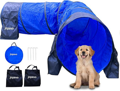 Dog Agility Training Equipment Tunnel:JOPAVO 10 Foot Agility Tunnel by jopavo