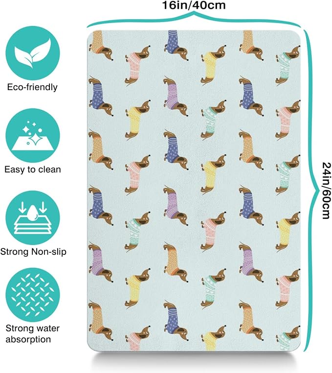 Dachshund Dog Food & Water Mat, Pet Feeding Mat - Image 5