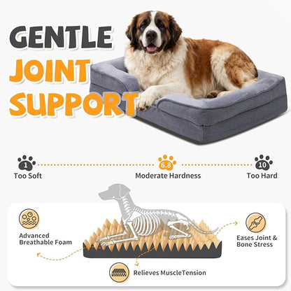 Makigued Orthopedic Dog Bed for Large Dogs Egg Crate Foam Pet Sofa - Image 2