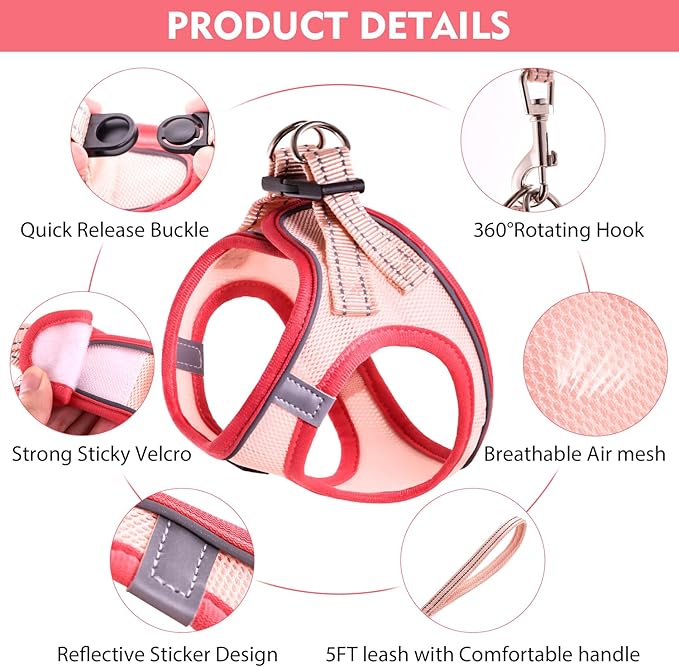 Cat Harness and Leash Set, Soft and Breathable Vest - Image 2