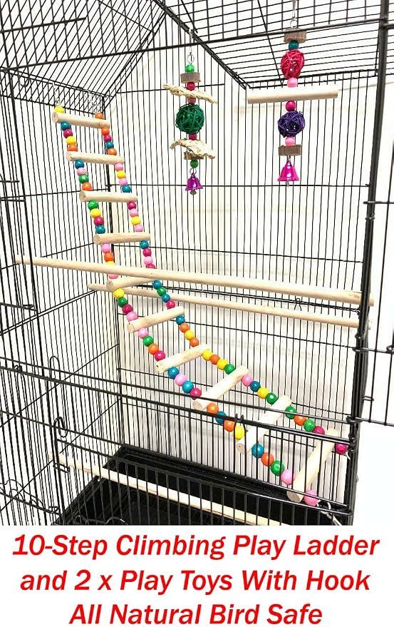 38-Inch Double Roof Top Large Flight Bird Cage - Image 3