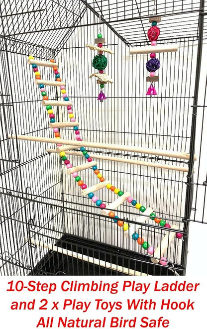 38-Inch Double Roof Top Large Flight Bird Cage - Image 3