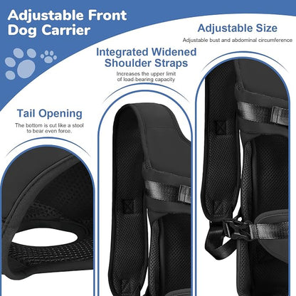 Pet Carrier Backpack, Adjustable Front Dog Carrier, Legs Out Dog Chest Carrier - Image 5