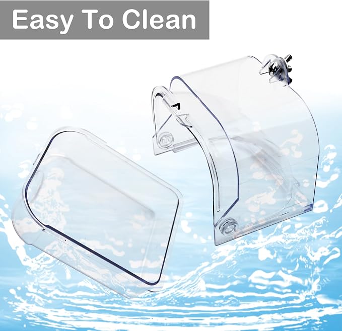 Bird Bath for Cage Transparent Bird Bathtub Hanging Portable Shower Pool - Image 4