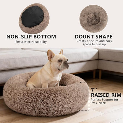 MIXJOY Orthopedic Dog Bed Comfortable Donut Cuddler Round Pet Beds Ultra Soft - Image 2