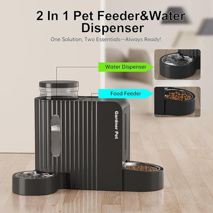 Gardner Pet Gravity Automatic 2-in-1 Pet Feeder, 0.8 Gallons*2 Cat Feeder and - Image 2