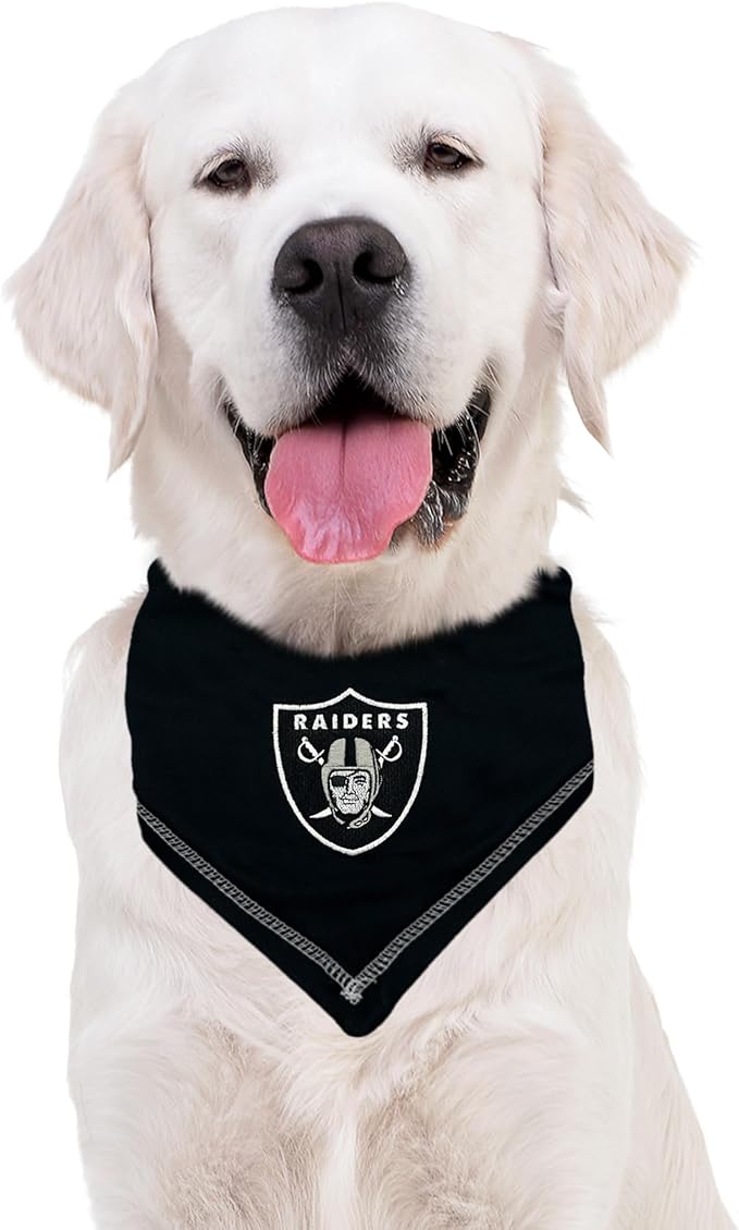 Pets First NFL Las Vegas Raiders TIE Bandana, Large/X-Large. Dog Bandana Scarf - Image 4