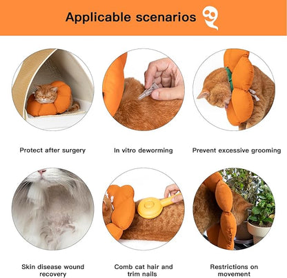 Cat Cone Collar, Cute Waterproof Recovery Collar, Anti-Bite Lick Wound Healing - Image 4