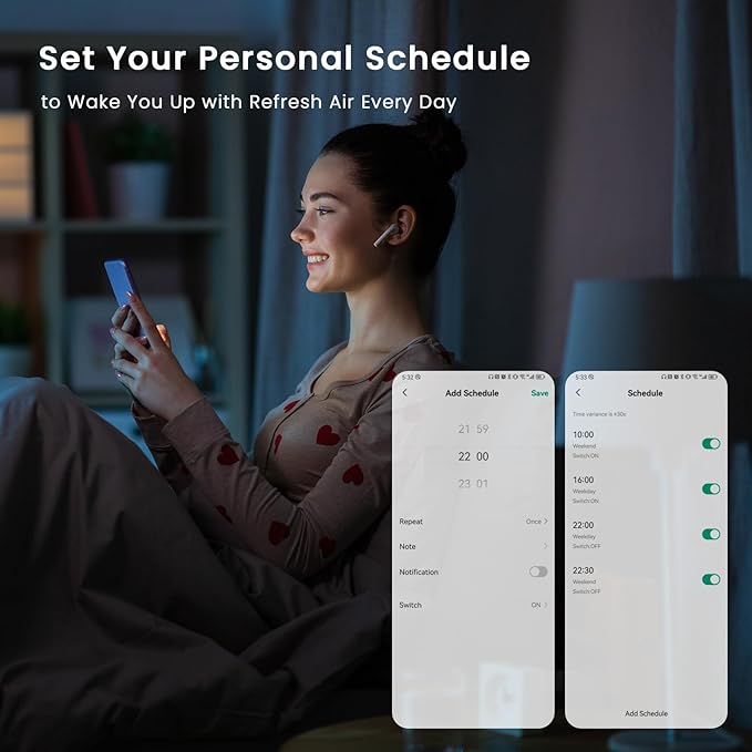 Afloia Air Purifiers for Bedroom Home Large Room, 2.4GHz Wi-Fi Smart 3 in 1 - Image 5