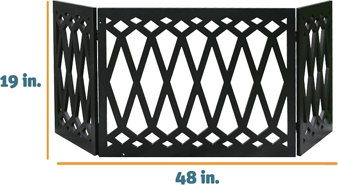 Etna 3-Panel Diamond Design Wood Pet Gate - Image 7