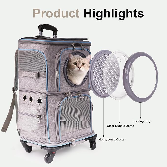 2-in-1 Pet Carrier Backpack for Two Cats or One Dog - Image 4