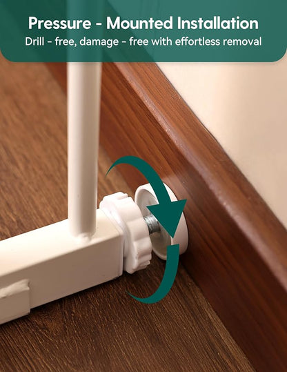 Babelio Smart Baby Gate with Auto-Unlock/Close, Pressure Mounted No Drill - Image 4