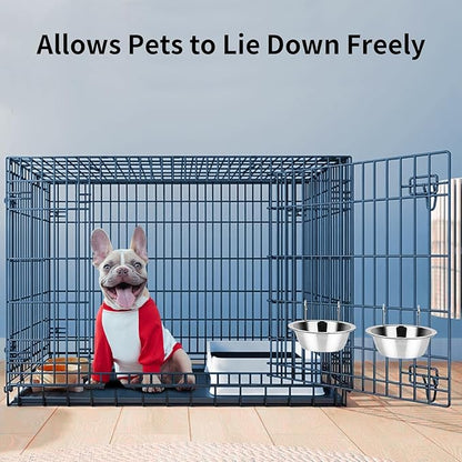 2PCS Kennel Water Bowl Hanging, Stainless Steel Puppy Bowls - Image 6