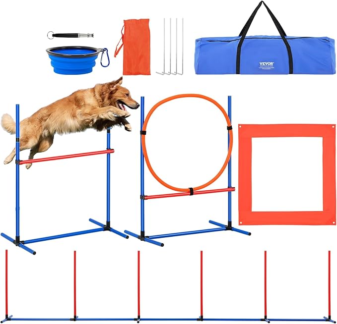 VEVOR Dog Agility Training Equipment, Dog Agility Course Backyard Set by VEVOR