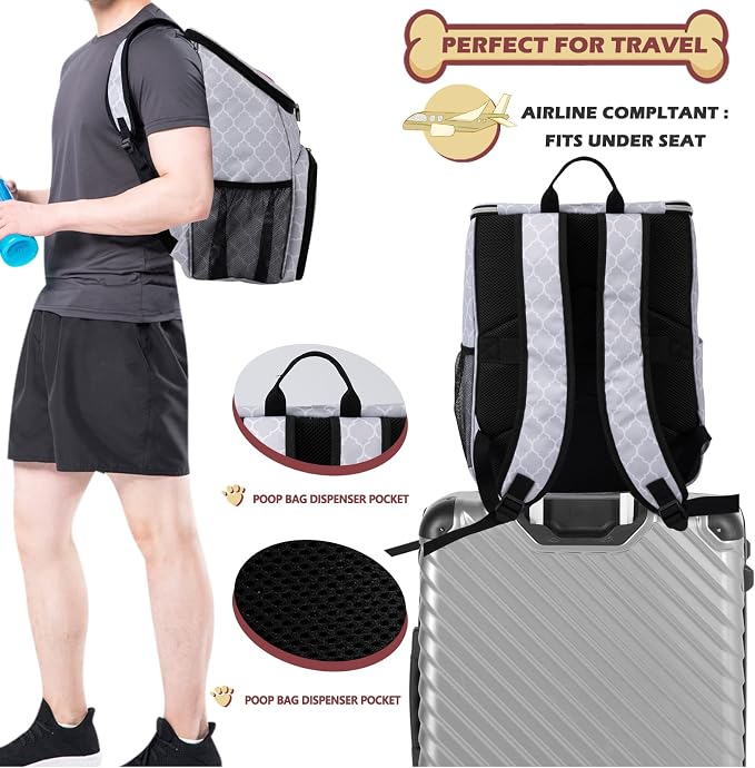 BAGLHER Dog Travel Bag Backpack, Airline Approved Pet Supplies Backpack - Image 5