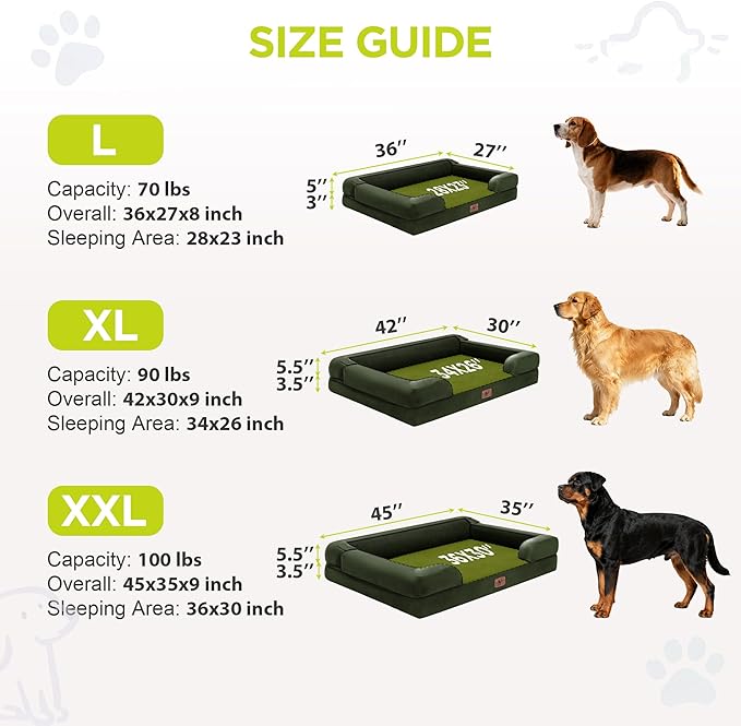 Extra Large Dog Bed, Orthopedic XL Washable Bed - Image 4