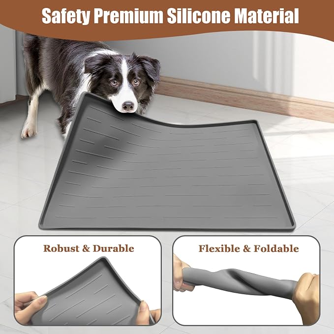 18"x12" Dog Food Mat, Silicone Dog and Cat Mats - Image 3