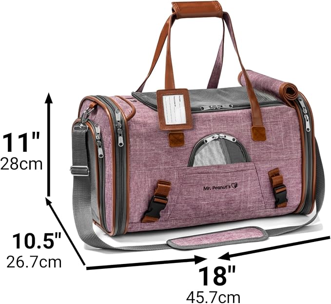 Mr. Peanut's Airline Approved Soft Sided Pet Carrier, Low Profile Gold Series - Image 7