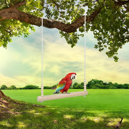 3PCS Chicken Swing, Natural Wood Chicken Toys - Image 5