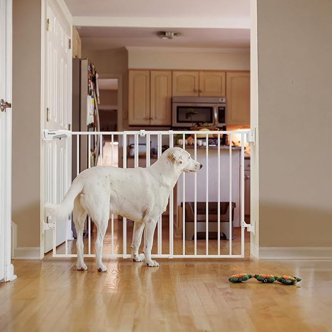 Babelio 31.5-55" No Bottom Bar Baby Gate Extra Wide, 2-in-1 Auto Close Dog Gate - Image 8