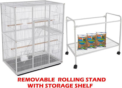 54" Large Wrought Iron Breeding Flight Canary Parakeet Cockatiel Lovebird Finch - Image 3
