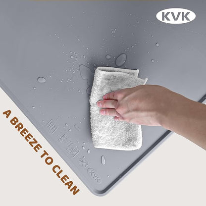 Dog Food Mat, 39.4×29.5in Extra Large Silicone Pet Feeding Mat - Image 5