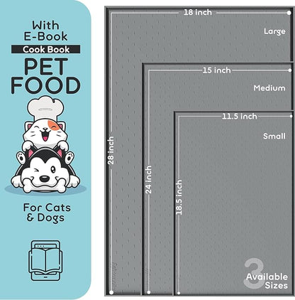 Dog Food Mat - Raised Edges Dogs Mat - Image 2