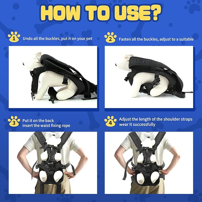 Dog Backpack Carrier, Legs-Out Front Carrier - Image 4