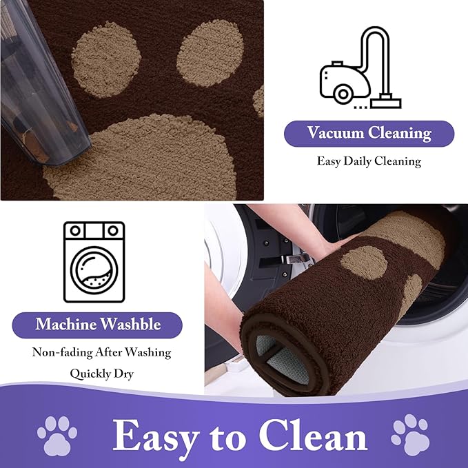 Buganda Dog Door Mat for Muddy Paws, Absorbent Dirt Trapper Non Slip Indoor - Image 6