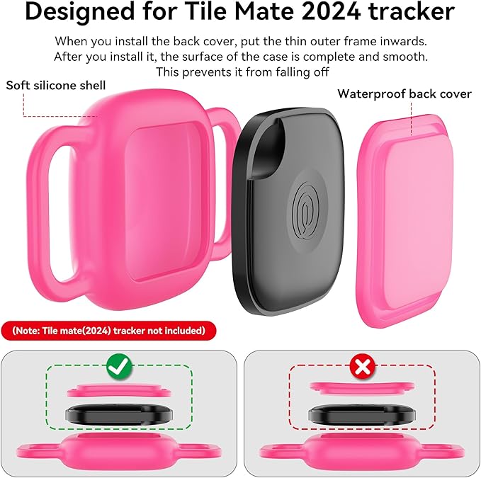 2-Pack Dog Collar Holder for Tile Life360 Mate 2022 Tracker, Waterproof - Image 6
