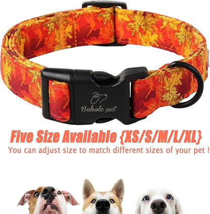 Fall Dog Collar, Soft Adjustable Cotton Holiday Dog Collars - Image 6