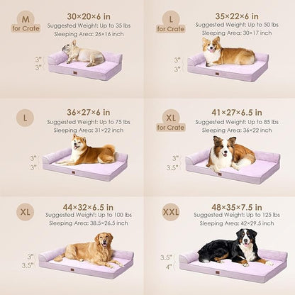 EHEYCIGA Orthopedic Dog Bed Medium Size Dogs, Memory Foam Dog Bed - Image 2