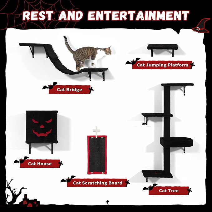 COZIWOW Wall-Mounted Cat Tree | Space-Saving Feline Furniture - Image 6