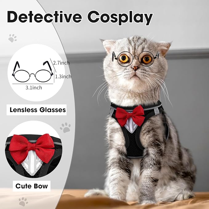 Cat Vest Harness and Leash Set for Walking Escape Proof, Adjustable Kitten - Image 8