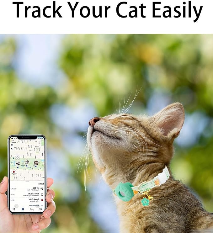 Breakaway Cat Collar with Airtag Holder, Kitten Collar with Apple Air Tag - Image 4