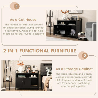 Giantex Cat Litter Box Enclosure - Image 8