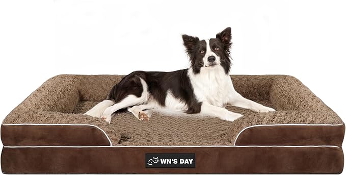 Orthopedic Dog Bed for Large Medium Sized, Washable Memory Foam Large Dog Bed by Unknown