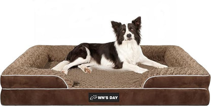 Orthopedic Dog Bed for Large Medium Sized, Washable Memory Foam Large Dog Bed by Unknown