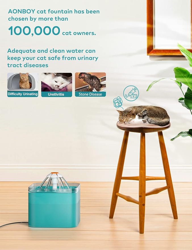 Cat Water Fountain for Drinking: Automatic Dog Bowl Dispenser - Image 3