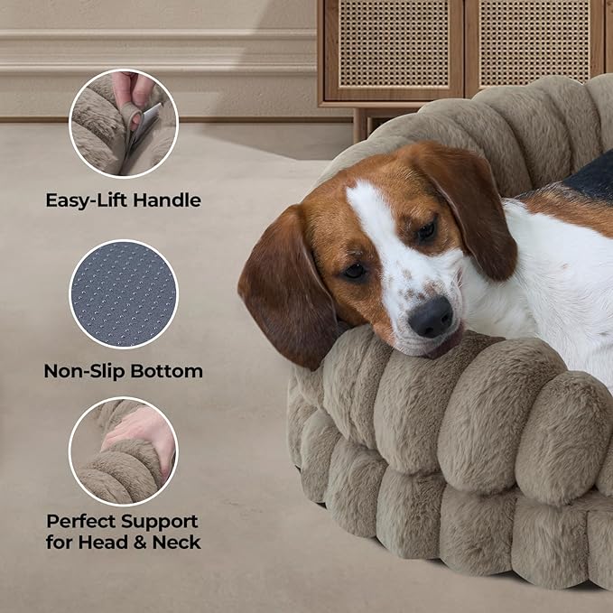 BALANCE Calming Dog Bed for Extra Large Dogs, 42 Inches Oval Washable XL Pet Bed - Image 4