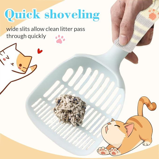 Cat Litter Scoop, Kitty Litter Scoop, Cat and Dog Poop Collector, 3-Layer Mesh - Image 3