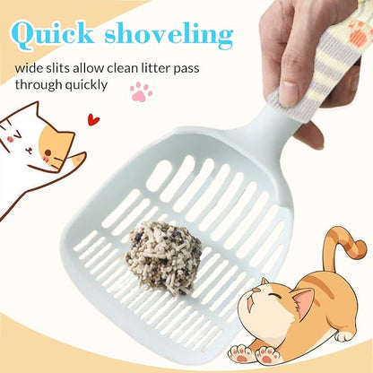 Cat Litter Scoop, Kitty Litter Scoop, Cat and Dog Poop Collector, 3-Layer Mesh - Image 3