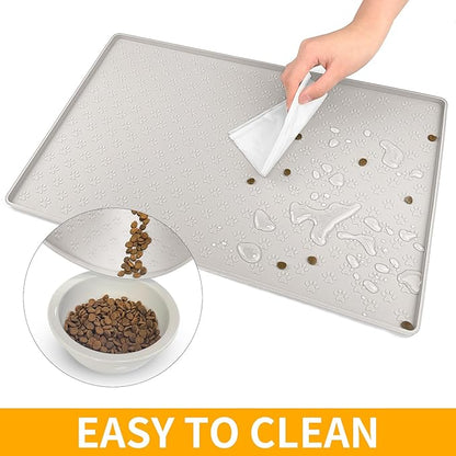 Ptlom Dog Food Mat Anti-Slip Pet Bowl Mats - Image 6