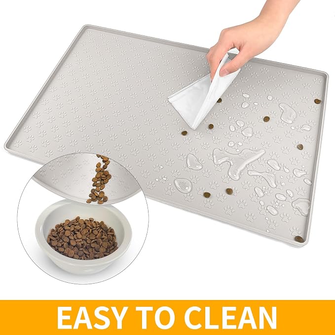Ptlom Dog Food Mat Anti-Slip Pet Bowl Mats - Image 6